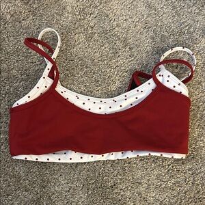Liaison the label Red and White Polka Dot sports bra  Top